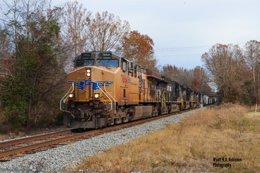 NS 377 glides down hill